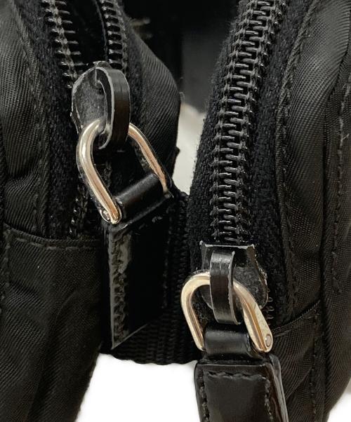 PRADA（プラダ）PRADA (プラダ) ナイロン製トリプルポーチ付きウエストバッグ ブラックの古着・服飾アイテム
