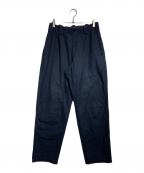 Y'sワイズ）の古着「ワイドチノトラウザーパンツ/Wide-leg chino trousers」｜ネイビー