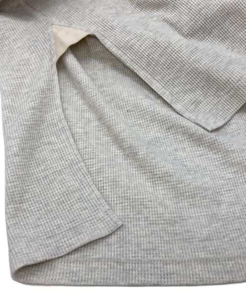 Yohji Yamamoto pour homme（ヨウジヤマモト プールオム）Yohji Yamamoto pour homme (ヨウジヤマモト プールオム) ドッキングヘンリーネックサーマルカットソー/Docking-style mock-neck thermal top ベージュ サイズ:3の古着・服飾アイテム