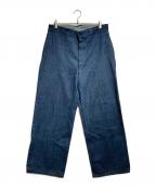 OLD JOE & Co.オールドジョー）の古着「シンチバックデニムトラウザーパンツ/Cinch-back denim trousers」｜インディゴ