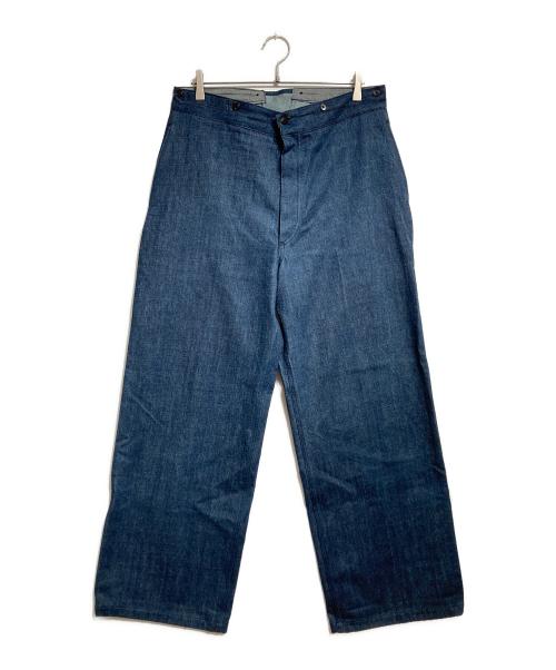 OLD JOE & Co.（オールドジョー）OLD JOE & Co. (オールドジョー) シンチバックデニムトラウザーパンツ/Cinch-back denim trousers インディゴ サイズ:36の古着・服飾アイテム