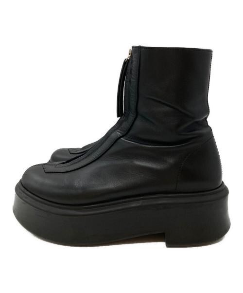 THE ROW（ザ ロウ）THE ROW (ザ ロウ) Zipped 1レザーアンクルブーツ/Leather ankle boots ブラック サイズ:37の古着・服飾アイテム