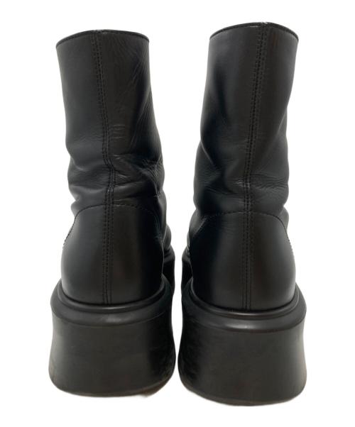 THE ROW（ザ ロウ）THE ROW (ザ ロウ) Zipped 1レザーアンクルブーツ/Leather ankle boots ブラック サイズ:37の古着・服飾アイテム