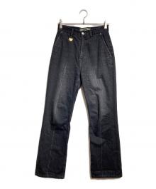 PHOTOCOPIEU（フォトコピュー）の古着「HI-WAIST DENIM PANTS NV/ハイウェストデニムパンツ」｜ブラック
