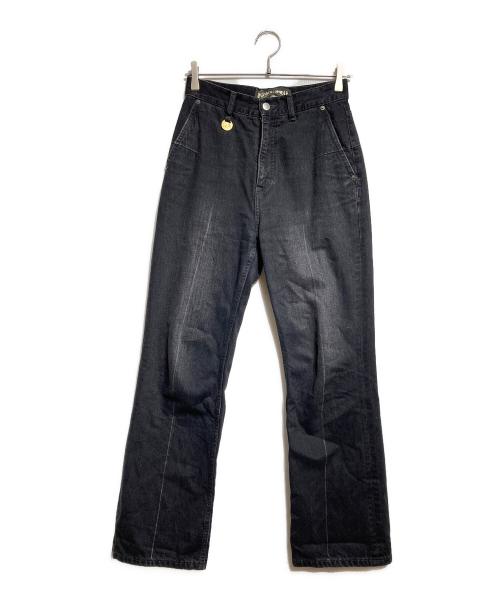 PHOTOCOPIEU（フォトコピュー）PHOTOCOPIEU (フォトコピュー) HI-WAIST DENIM PANTS NV/ハイウェストデニムパンツ ブラック サイズ:36の古着・服飾アイテム