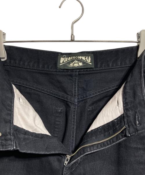 PHOTOCOPIEU（フォトコピュー）PHOTOCOPIEU (フォトコピュー) HI-WAIST DENIM PANTS NV/ハイウェストデニムパンツ ブラック サイズ:36の古着・服飾アイテム