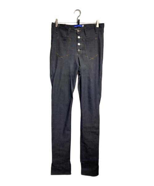 DAUANJACARI（ドーアン・ジャカリ）DAUANJACARI (ドーアン・ジャカリ) カットデザインデニムパンツ/Cut-design denim pants インディゴ サイズ:Ｓの古着・服飾アイテム