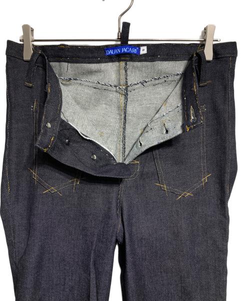 DAUANJACARI（ドーアン・ジャカリ）DAUANJACARI (ドーアン・ジャカリ) カットデザインデニムパンツ/Cut-design denim pants インディゴ サイズ:Ｓの古着・服飾アイテム