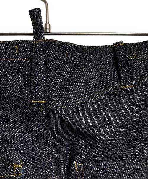 DAUANJACARI（ドーアン・ジャカリ）DAUANJACARI (ドーアン・ジャカリ) カットデザインデニムパンツ/Cut-design denim pants インディゴ サイズ:Ｓの古着・服飾アイテム