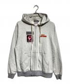 HYSTERIC BOOTLEGヒステリックブートレグ）の古着「ZIP DESIGN HEAVY HYSTERIC HOODIE/ジップデザイン ヘビーウェイト フーディー」｜グレー