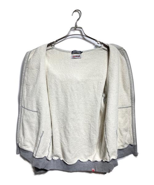 HYSTERIC BOOTLEG（ヒステリックブートレグ）HYSTERIC BOOTLEG (ヒステリックブートレグ) ZIP DESIGN HEAVY HYSTERIC HOODIE/ジップデザイン ヘビーウェイト フーディー グレー サイズ:Ｌの古着・服飾アイテム