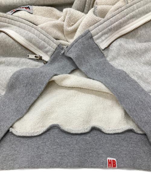HYSTERIC BOOTLEG（ヒステリックブートレグ）HYSTERIC BOOTLEG (ヒステリックブートレグ) ZIP DESIGN HEAVY HYSTERIC HOODIE/ジップデザイン ヘビーウェイト フーディー グレー サイズ:Ｌの古着・服飾アイテム