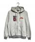 HYSTERIC BOOTLEG（ヒステリックブートレグ）の古着「ZIP DESIGN HEAVY HYSTERIC HOODIE/ジップデザイン ヘビーウェイト フーディー」｜グレー