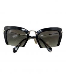 MIU MIU（ミュウミュウ）の古着「ハーフリムレサングラス/Half-rim sunglasses」｜ブラック