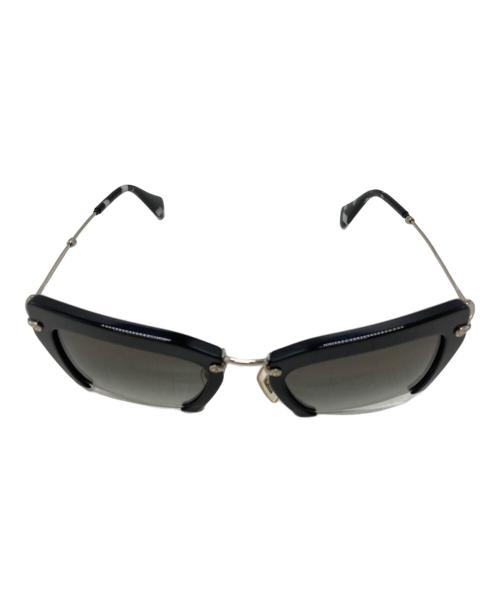 MIU MIU（ミュウミュウ）MIU MIU (ミュウミュウ) ハーフリムレサングラス/Half-rim sunglasses ブラック サイズ:54◇24の古着・服飾アイテム