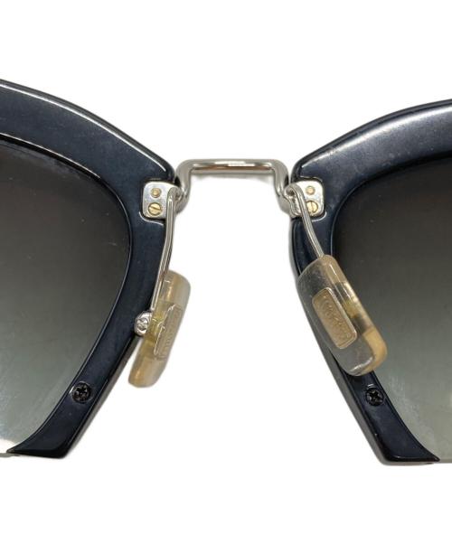MIU MIU（ミュウミュウ）MIU MIU (ミュウミュウ) ハーフリムレサングラス/Half-rim sunglasses ブラック サイズ:54◇24の古着・服飾アイテム