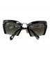 MIU MIU（ミュウミュウ）の古着「ハーフリムレサングラス/Half-rim sunglasses」｜ブラック