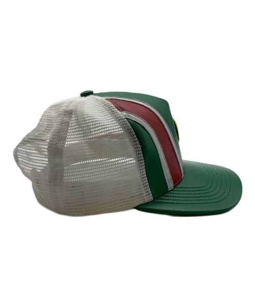 SUPREME（シュプリーム）SUPREME (シュプリーム) VANSON (バンソン) Leathers Mesh Back 5-Panel グリーンの古着・服飾アイテム