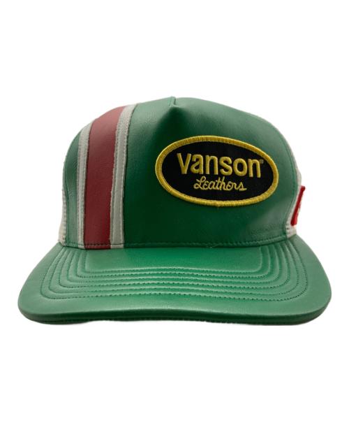 SUPREME（シュプリーム）SUPREME (シュプリーム) VANSON (バンソン) Leathers Mesh Back 5-Panel グリーンの古着・服飾アイテム