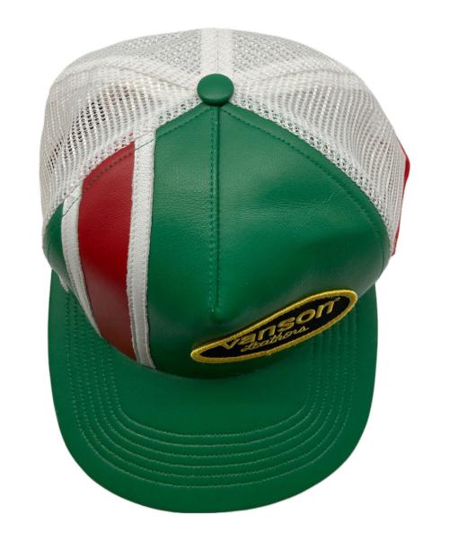 SUPREME（シュプリーム）SUPREME (シュプリーム) VANSON (バンソン) Leathers Mesh Back 5-Panel グリーンの古着・服飾アイテム