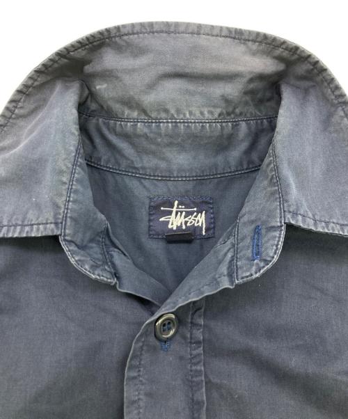 stussy（ステューシー）stussy (ステューシー) スリーブジップデザインシャツ ネイビー サイズ:Mの古着・服飾アイテム