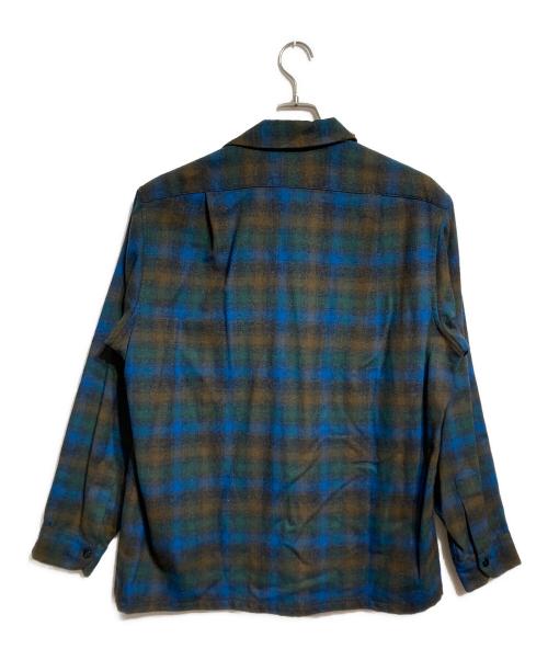 PENDLETON（ペンドルトン）PENDLETON (ペンドルトン) 60’sウールチェックシャツ/Wool Check Shirt ブルー×グリーン サイズ:Ｌの古着・服飾アイテム