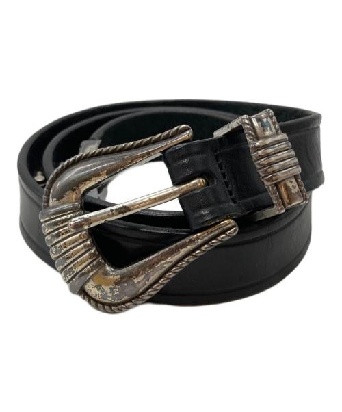 TORY LEATHER（トリーレザー）TORY LEATHER (トリーレザー) ホースビットレザーベルト/Horsebit leather belt ブラックの古着・服飾アイテム