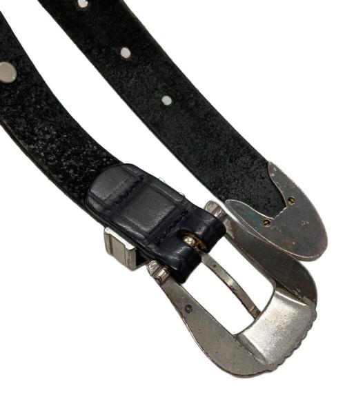 TORY LEATHER（トリーレザー）TORY LEATHER (トリーレザー) ホースビットレザーベルト/Horsebit leather belt ブラックの古着・服飾アイテム
