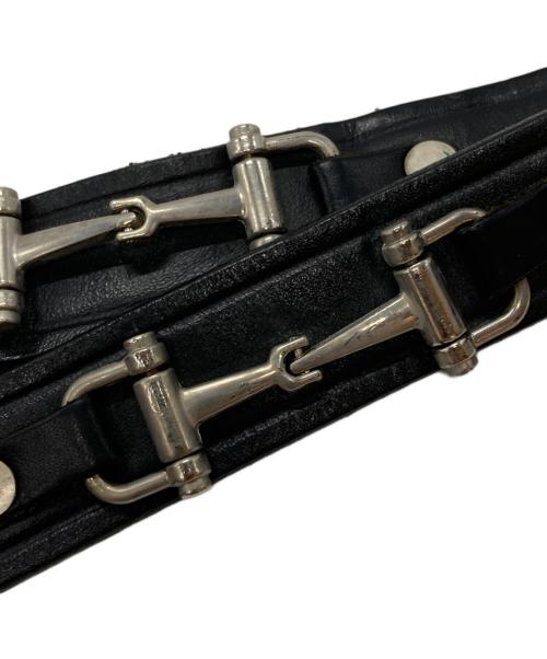 TORY LEATHER（トリーレザー）TORY LEATHER (トリーレザー) ホースビットレザーベルト/Horsebit leather belt ブラックの古着・服飾アイテム