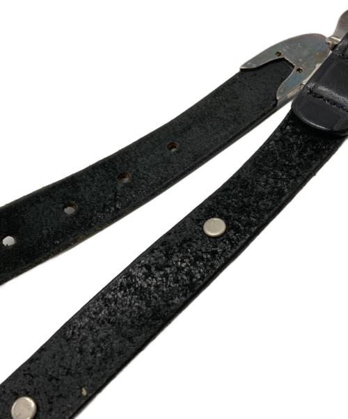 TORY LEATHER（トリーレザー）TORY LEATHER (トリーレザー) ホースビットレザーベルト/Horsebit leather belt ブラックの古着・服飾アイテム
