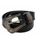 TORY LEATHER（トリーレザー）の古着「ホースビットレザーベルト/Horsebit leather belt」｜ブラック