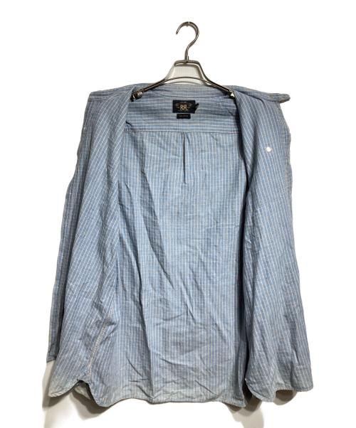 RRL（ダブルアールエル）RRL (ダブルアールエル) コットンチンストラップチェックシャツ ブルー サイズ:XLの古着・服飾アイテム