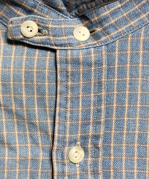 RRL（ダブルアールエル）RRL (ダブルアールエル) コットンチンストラップチェックシャツ ブルー サイズ:XLの古着・服飾アイテム