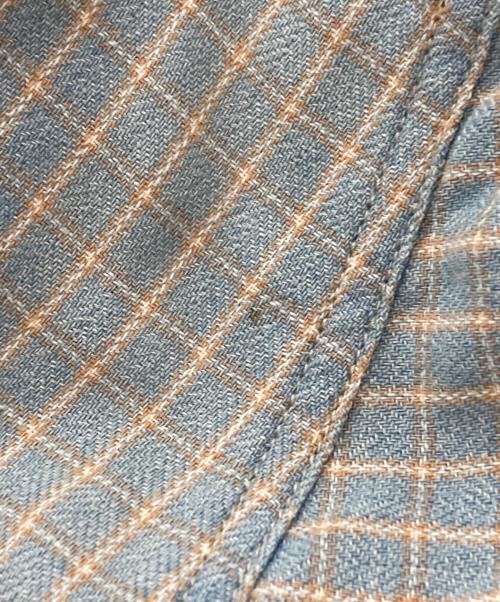RRL（ダブルアールエル）RRL (ダブルアールエル) コットンチンストラップチェックシャツ ブルー サイズ:XLの古着・服飾アイテム