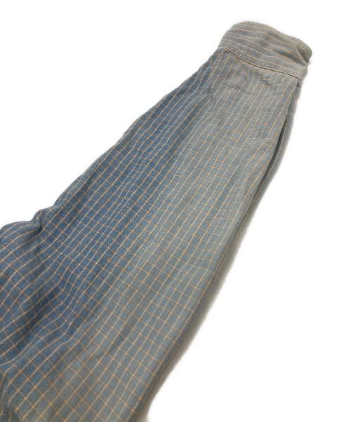 RRL（ダブルアールエル）RRL (ダブルアールエル) コットンチンストラップチェックシャツ ブルー サイズ:XLの古着・服飾アイテム