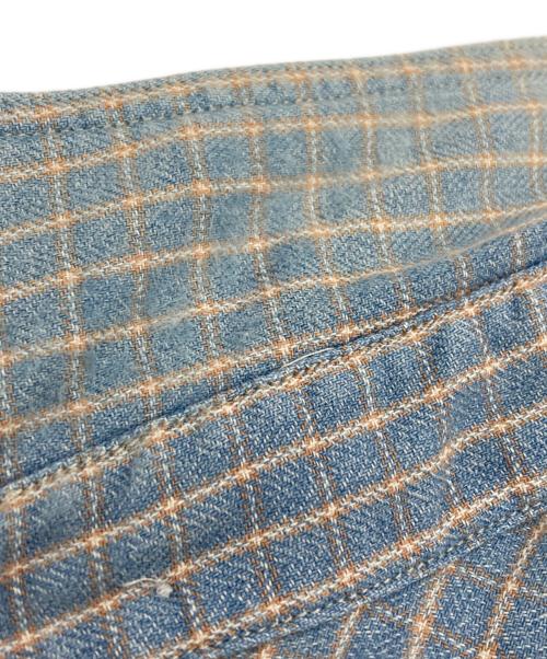 RRL（ダブルアールエル）RRL (ダブルアールエル) コットンチンストラップチェックシャツ ブルー サイズ:XLの古着・服飾アイテム