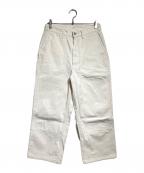 PHIGVELフィグベル）の古着「Canvas Cloth Double Knee Trousers/キャンバスクローズダブルニートラウザー」｜ベージュ