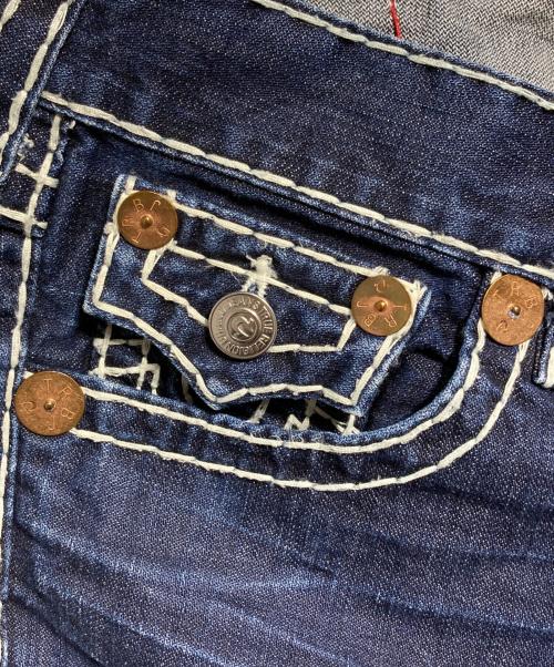 TRUE RELIGION（トゥルー レリジョン）TRUE RELIGION (トゥルー レリジョン) RICKY SUPER T ステッチデニムパンツ インディゴ サイズ:78.5cmの古着・服飾アイテム