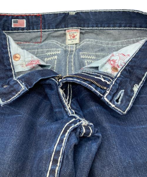 TRUE RELIGION（トゥルー レリジョン）TRUE RELIGION (トゥルー レリジョン) RICKY SUPER T ステッチデニムパンツ インディゴ サイズ:78.5cmの古着・服飾アイテム
