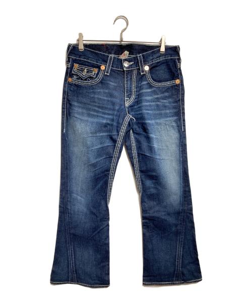 TRUE RELIGION（トゥルー レリジョン）TRUE RELIGION (トゥルー レリジョン) JOEY BIG T WITH SUPER T フレアデニムパンツ インディゴ サイズ:W32の古着・服飾アイテム