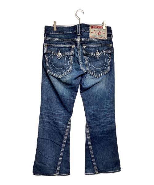 TRUE RELIGION（トゥルー レリジョン）TRUE RELIGION (トゥルー レリジョン) JOEY BIG T WITH SUPER T フレアデニムパンツ インディゴ サイズ:W32の古着・服飾アイテム