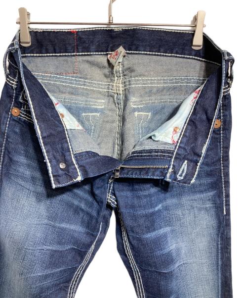 TRUE RELIGION（トゥルー レリジョン）TRUE RELIGION (トゥルー レリジョン) JOEY BIG T WITH SUPER T フレアデニムパンツ インディゴ サイズ:W32の古着・服飾アイテム
