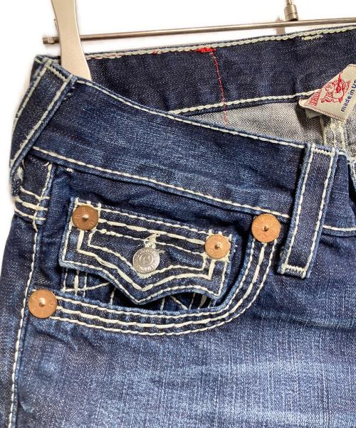 TRUE RELIGION（トゥルー レリジョン）TRUE RELIGION (トゥルー レリジョン) JOEY BIG T WITH SUPER T フレアデニムパンツ インディゴ サイズ:W32の古着・服飾アイテム
