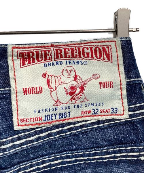 TRUE RELIGION（トゥルー レリジョン）TRUE RELIGION (トゥルー レリジョン) JOEY BIG T WITH SUPER T フレアデニムパンツ インディゴ サイズ:W32の古着・服飾アイテム