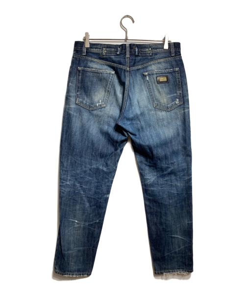 DOLCE & GABBANA（ドルチェ＆ガッバーナ）DOLCE & GABBANA (ドルチェ＆ガッバーナ) 22Classicリペア加工デニムパンツ/Distressed Repair Denim Pants インディゴ サイズ:48の古着・服飾アイテム