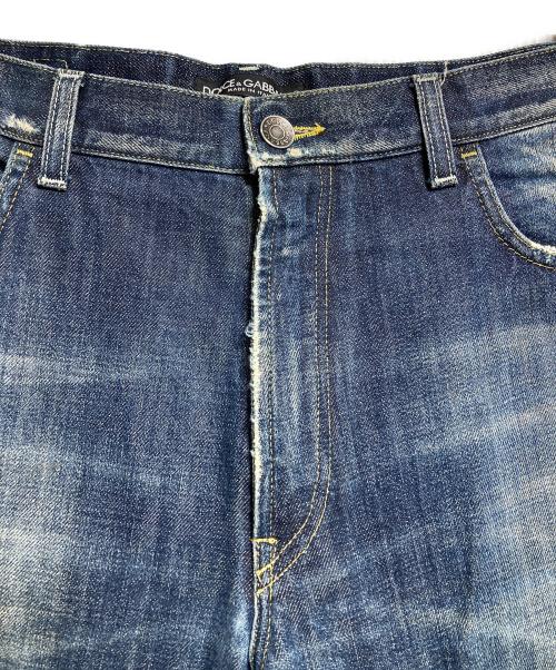 DOLCE & GABBANA（ドルチェ＆ガッバーナ）DOLCE & GABBANA (ドルチェ＆ガッバーナ) 22Classicリペア加工デニムパンツ/Distressed Repair Denim Pants インディゴ サイズ:48の古着・服飾アイテム