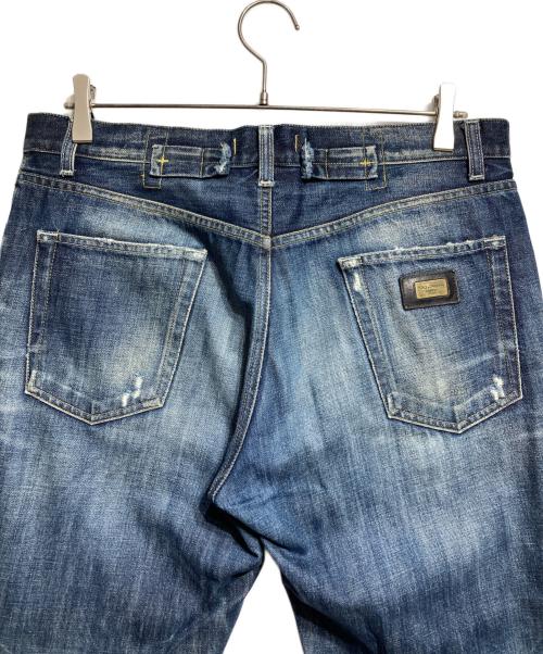 DOLCE & GABBANA（ドルチェ＆ガッバーナ）DOLCE & GABBANA (ドルチェ＆ガッバーナ) 22Classicリペア加工デニムパンツ/Distressed Repair Denim Pants インディゴ サイズ:48の古着・服飾アイテム