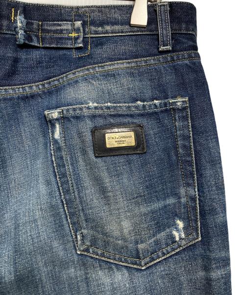 DOLCE & GABBANA（ドルチェ＆ガッバーナ）DOLCE & GABBANA (ドルチェ＆ガッバーナ) 22Classicリペア加工デニムパンツ/Distressed Repair Denim Pants インディゴ サイズ:48の古着・服飾アイテム