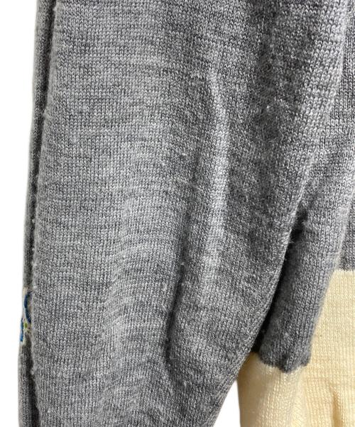 mina perhonen（ミナ ペルホネン）mina perhonen (ミナ ペルホネン) hana hane刺繍ウールニットカーディガン/Wool knit cardigan グレー サイズ:38の古着・服飾アイテム