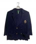LAUREN RALPH LAURENローレン ラルフ ローレン）の古着「レーヨン混ニットブレザー/Rayon-blend knit blazer」｜ネイビー